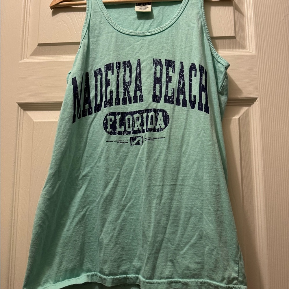 Mint Green Graphic Tank Top